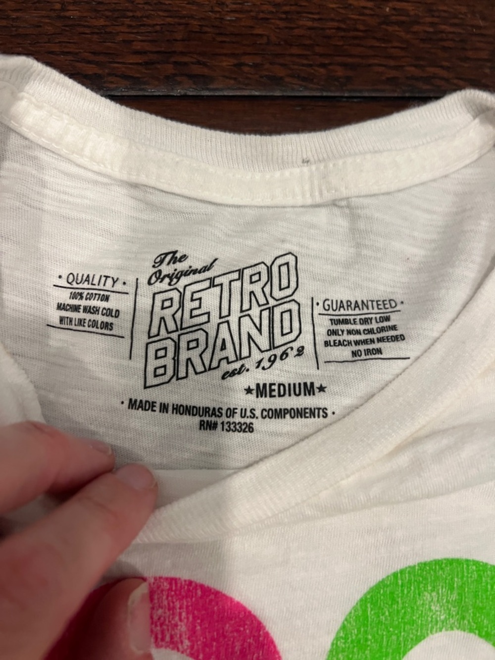 The original retro brand White Malibu Graphic Tee - Colorblock Letters - Picture 2 of 2